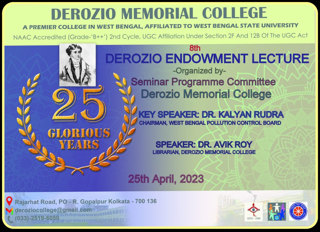 8th Derozio Endowment Lecture